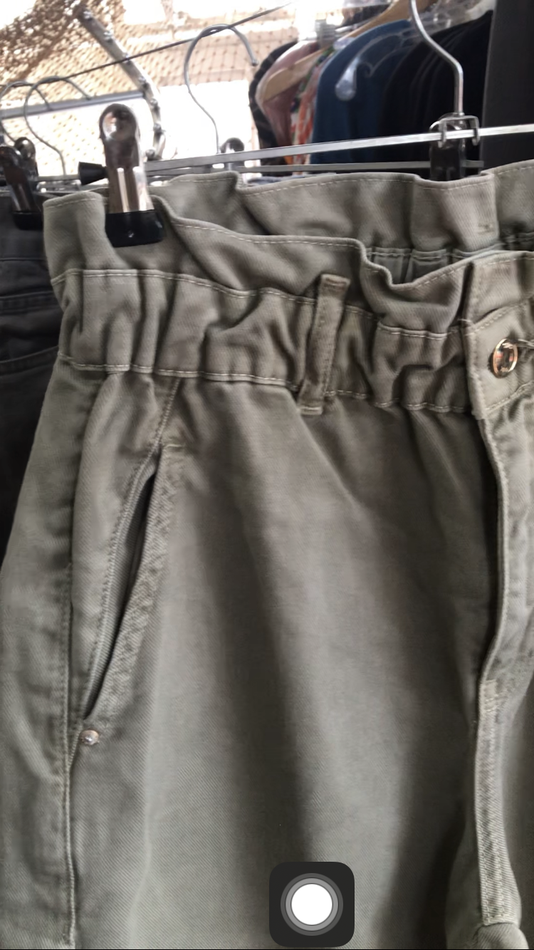 zara army green balloon jeans jogger ::: s