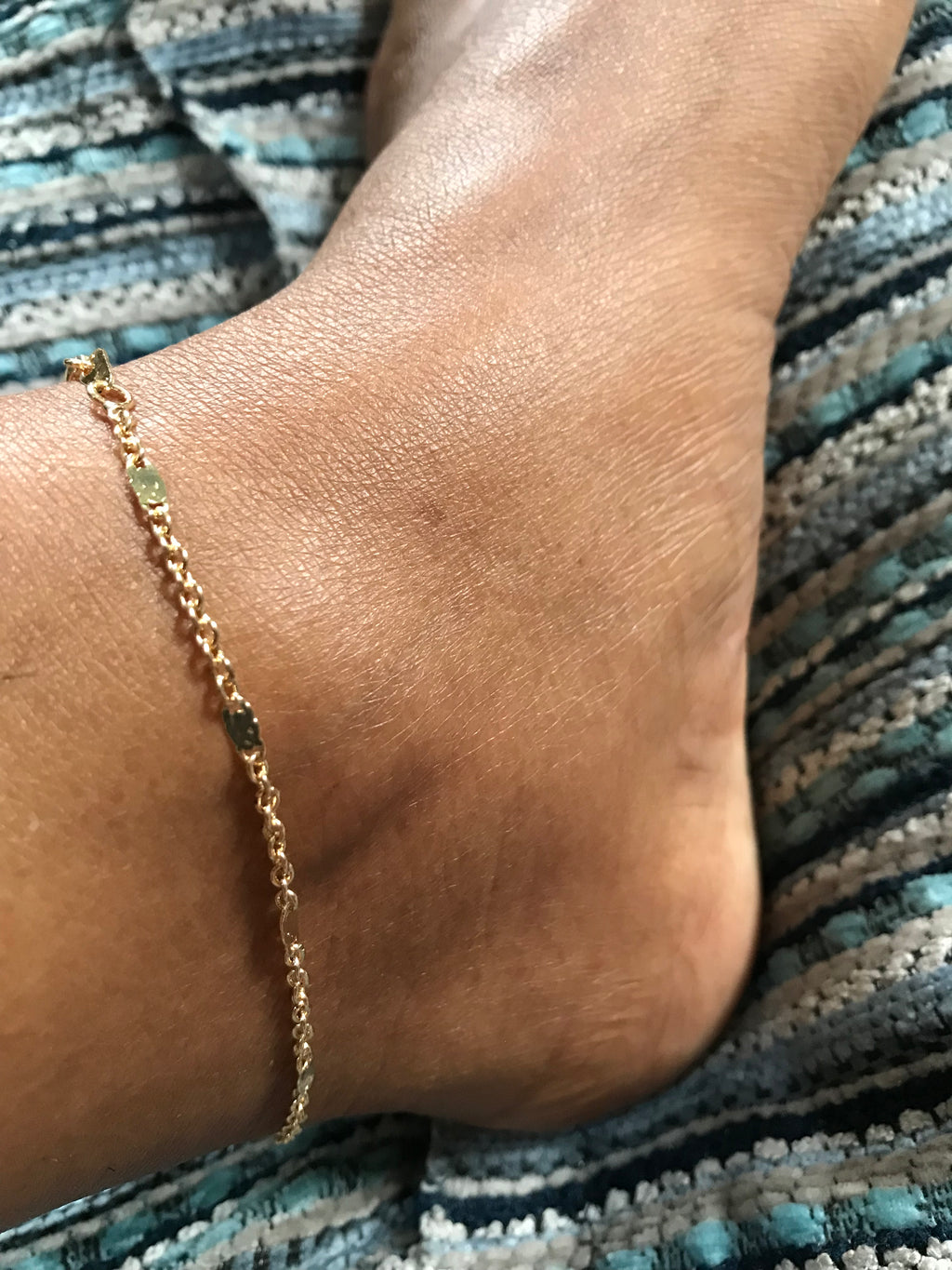 14k gold anklet *** Xs/S
