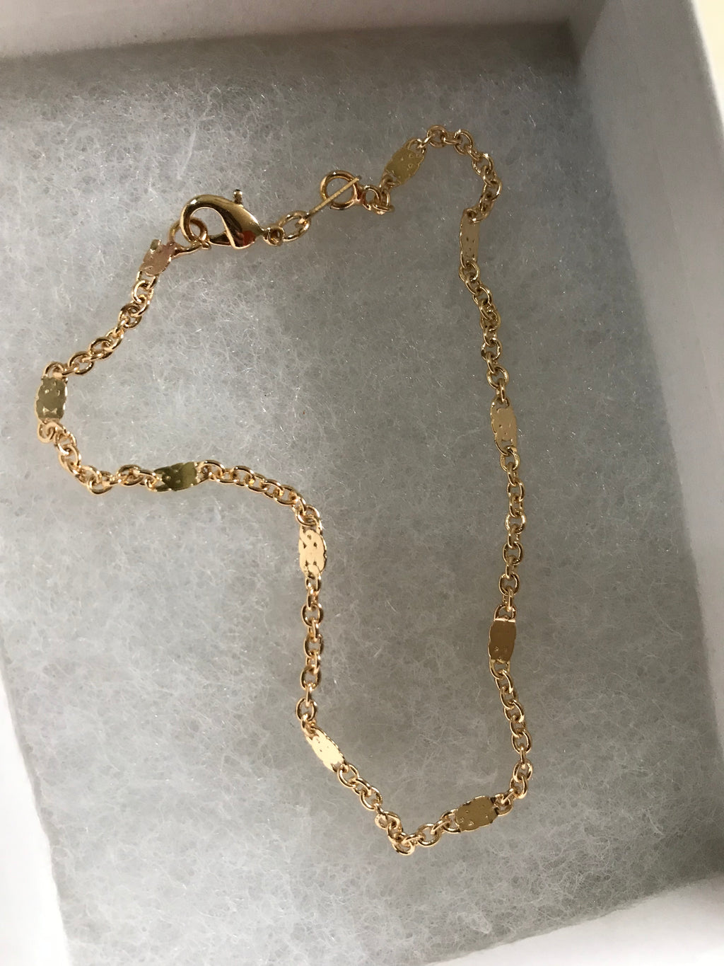 14k gold anklet *** Xs/S
