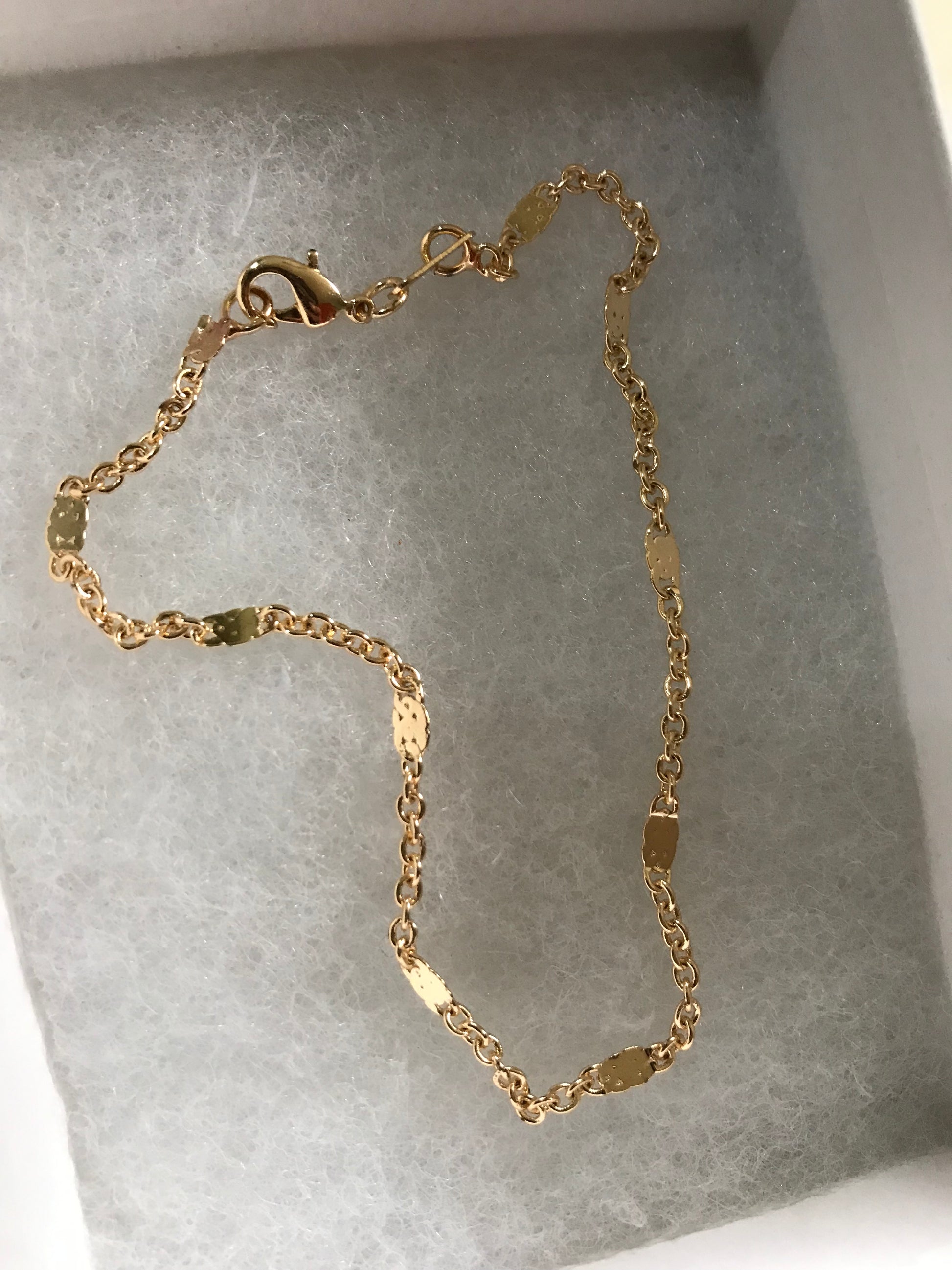 14k gold anklet *** Xs/S
