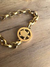 Load image into Gallery viewer, lllNew Gold thick link NECKLACE with positive charm *** Non tarnish
