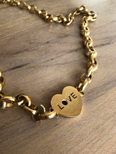 Load image into Gallery viewer, lllNew Gold thick link NECKLACE with positive charm *** Non tarnish
