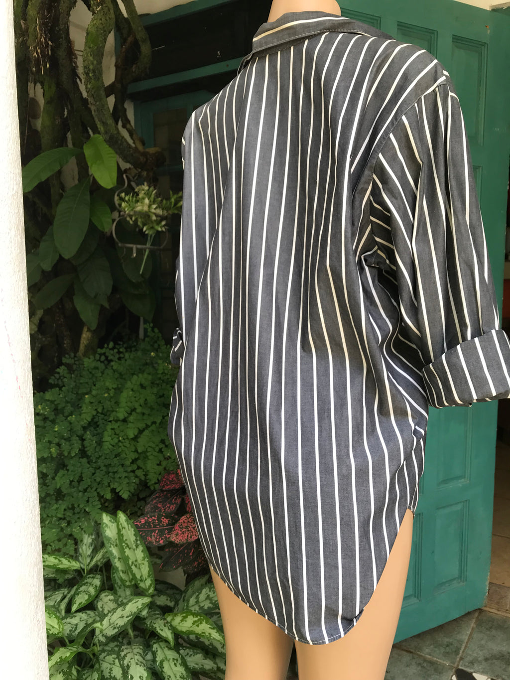 Gap organic stripe shirt M