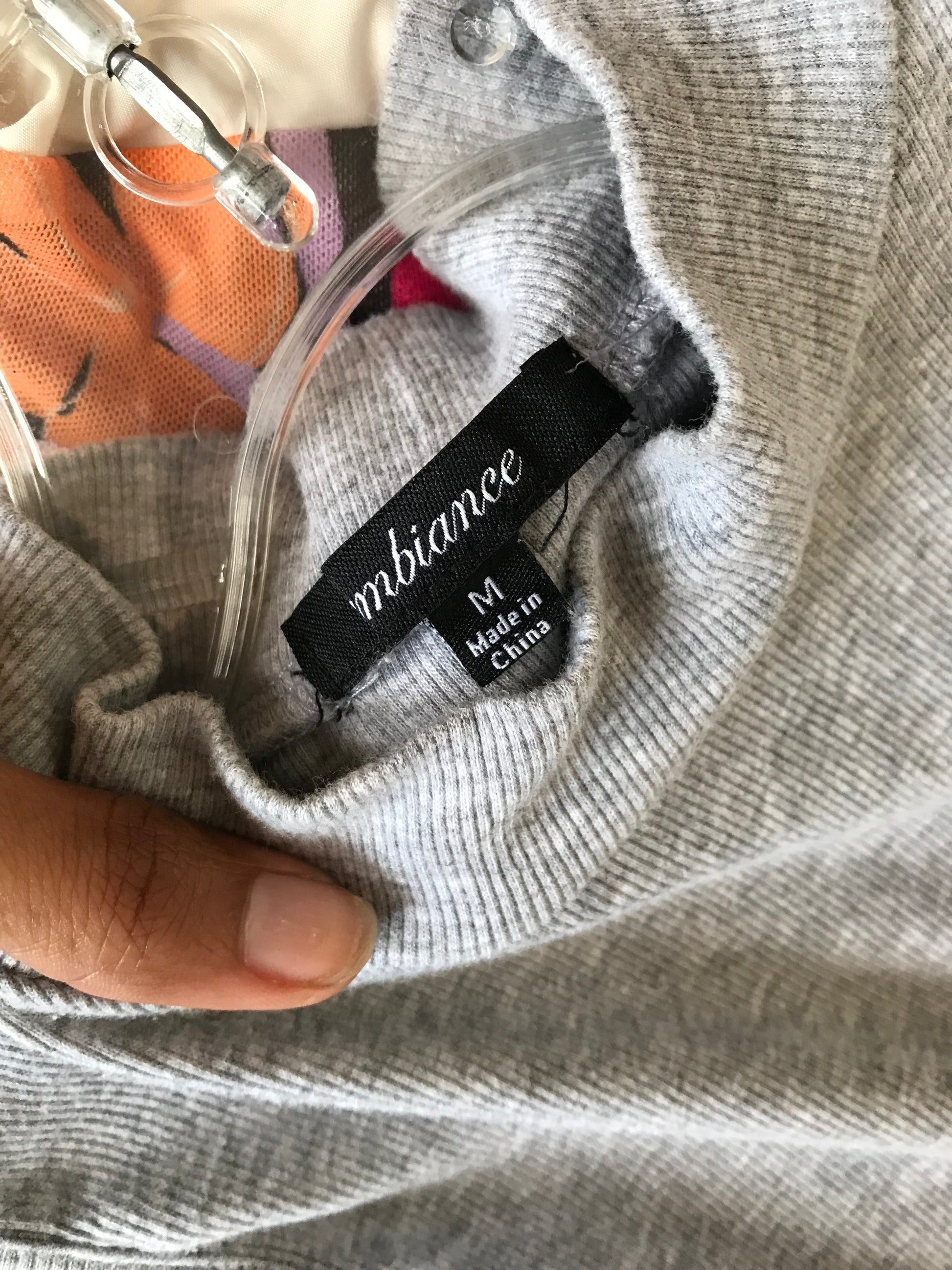 Grey Sleeveless ribbed turtleneck top