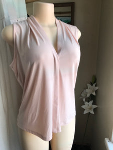 Calvin Klein Blush sleeveless professional blouse stretchy  L