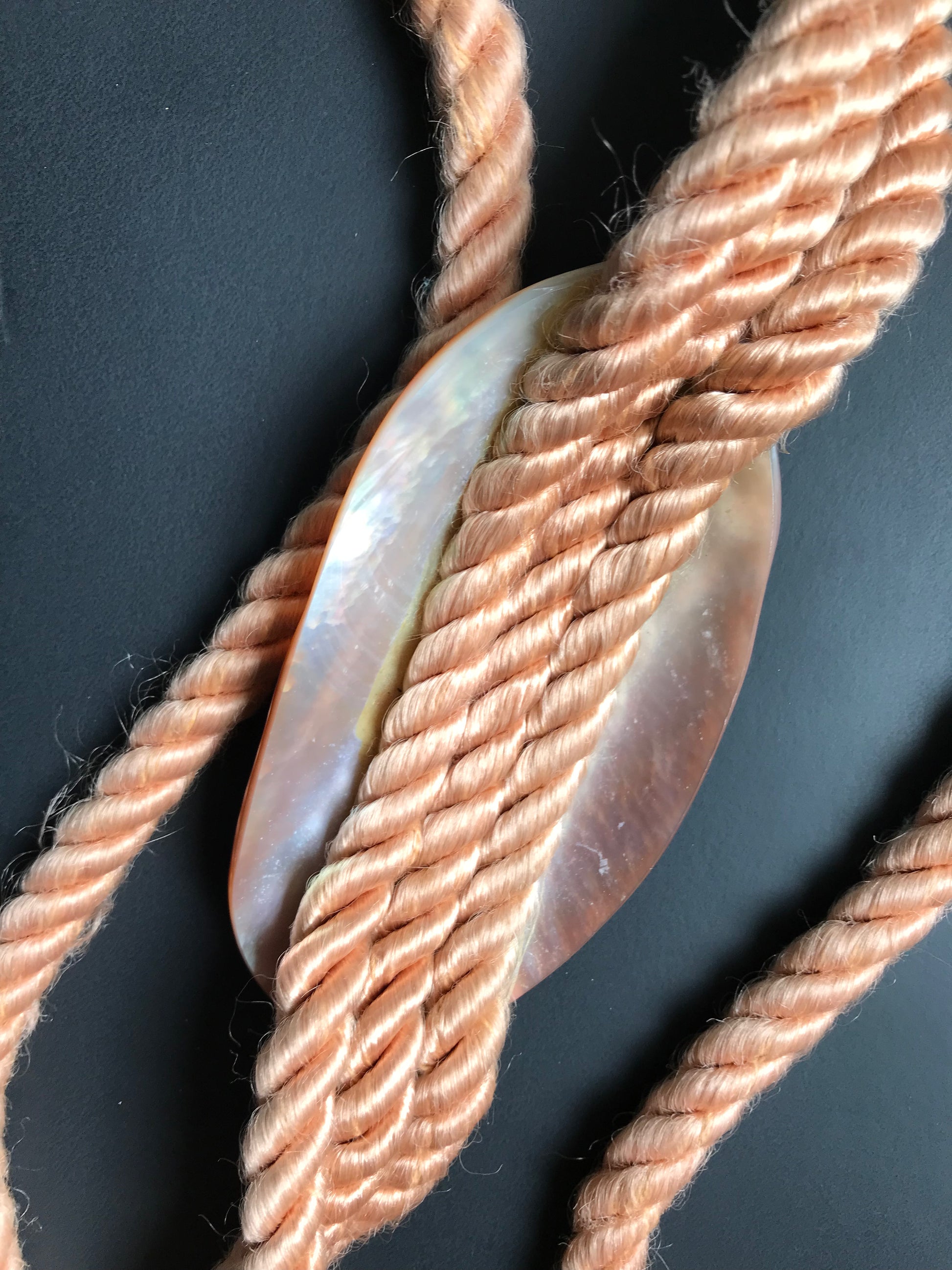 80s Rich Aunty Large Shell Rope Waist Belt