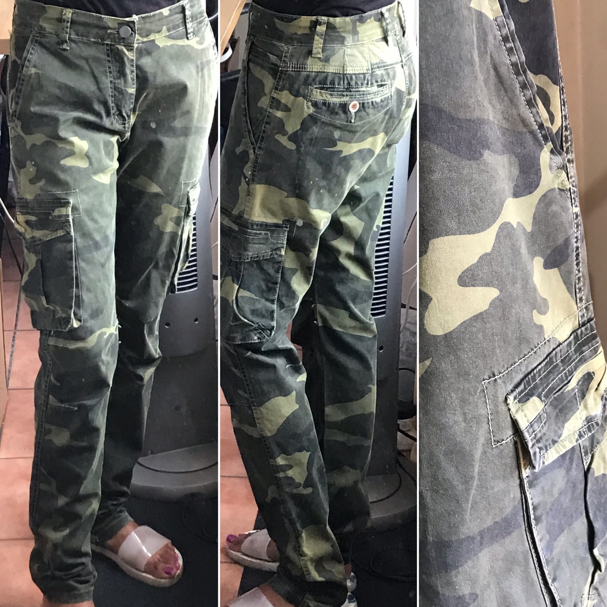 army green cargo pants . m