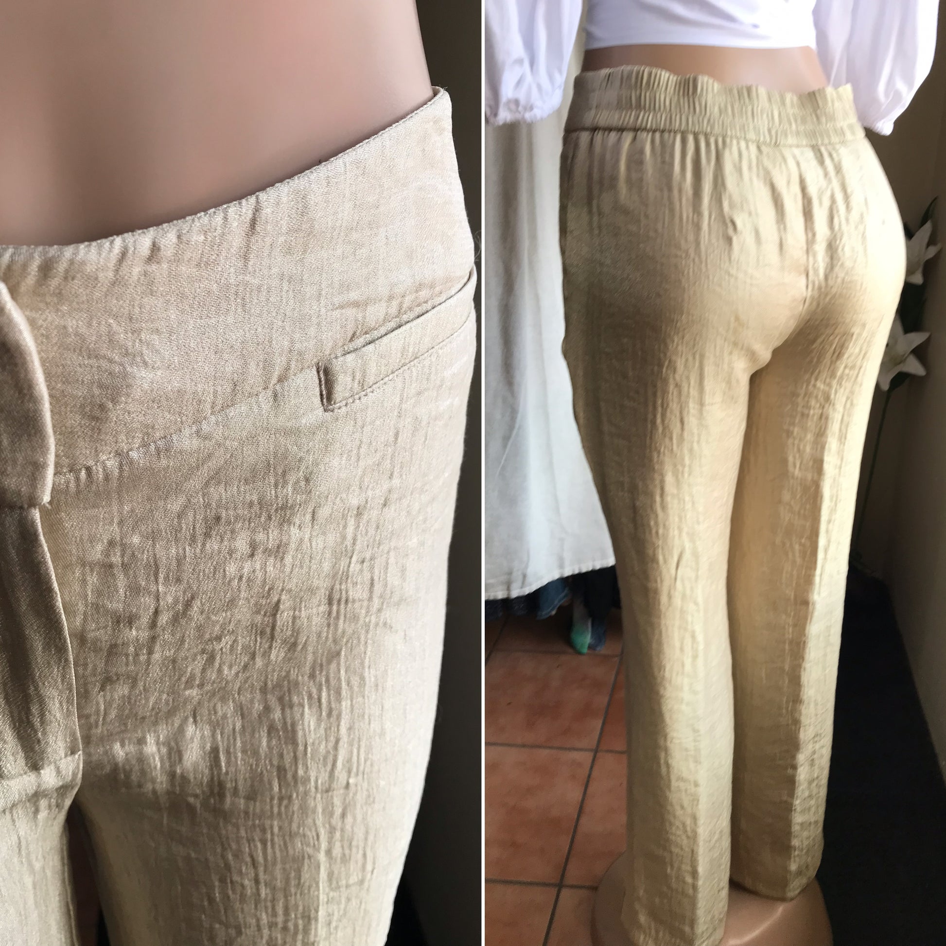 vintage gold professional pants ::: m