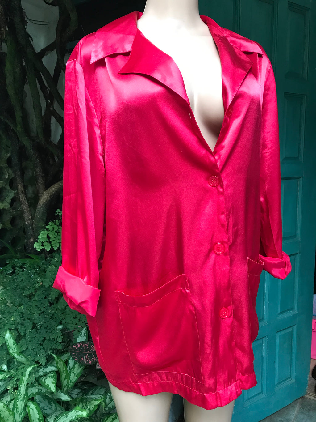 Victoria's Secret silky red pajama ...  L