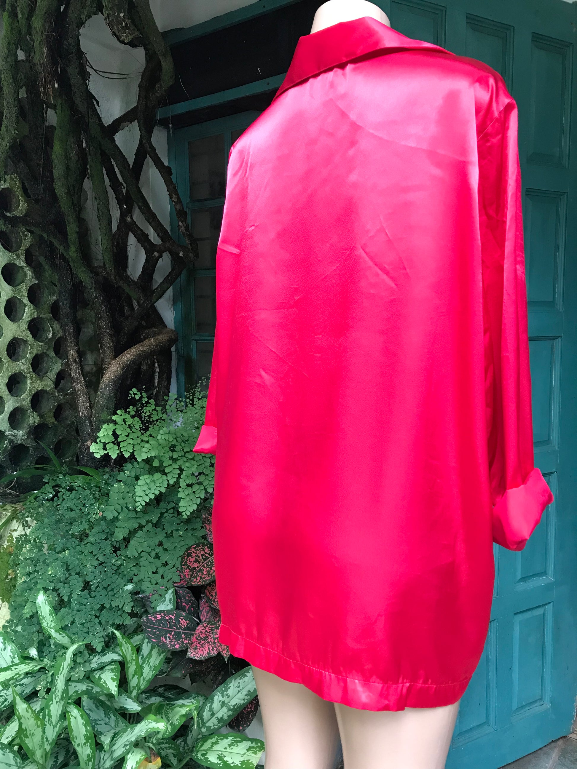 Victoria's Secret silky red pajama ...  L