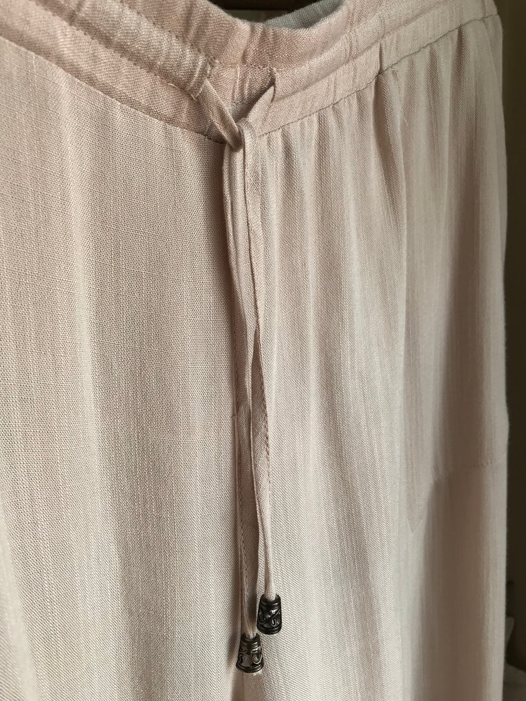 Cream draw string weekender pants ::: /XL /2X