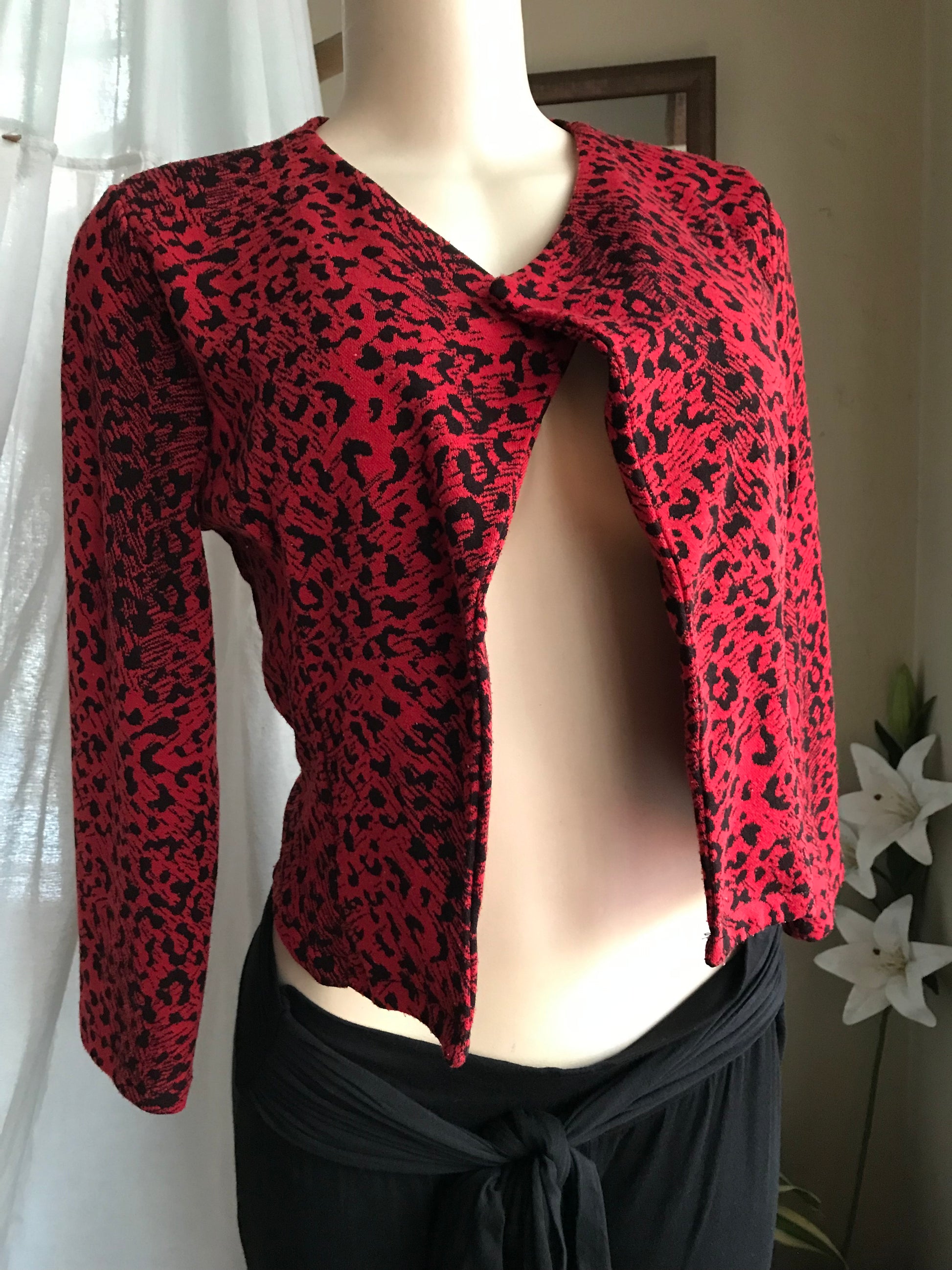 Soft red cheetah jacket >>> s