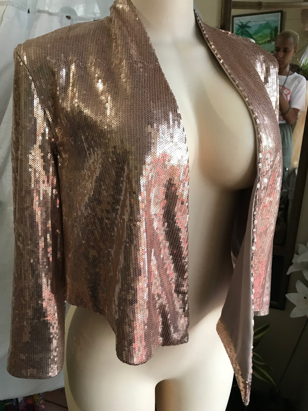 kim kardashian champagne sequin jacket >>> s