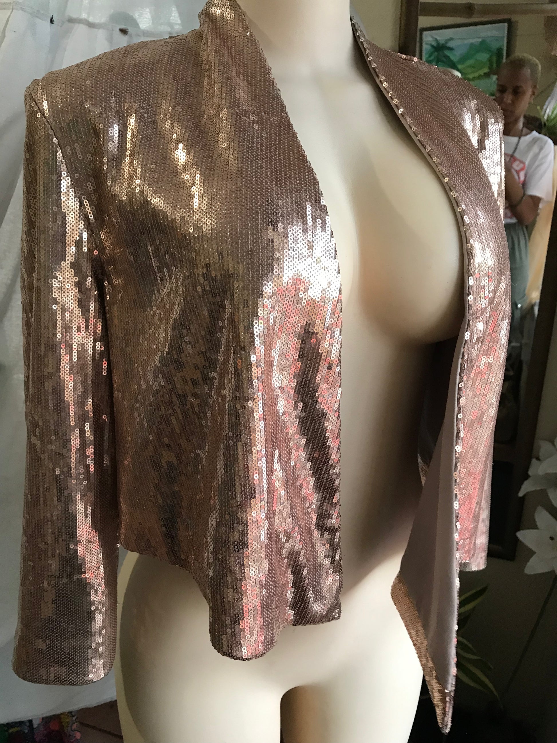 kim kardashian champagne sequin jacket >>> s