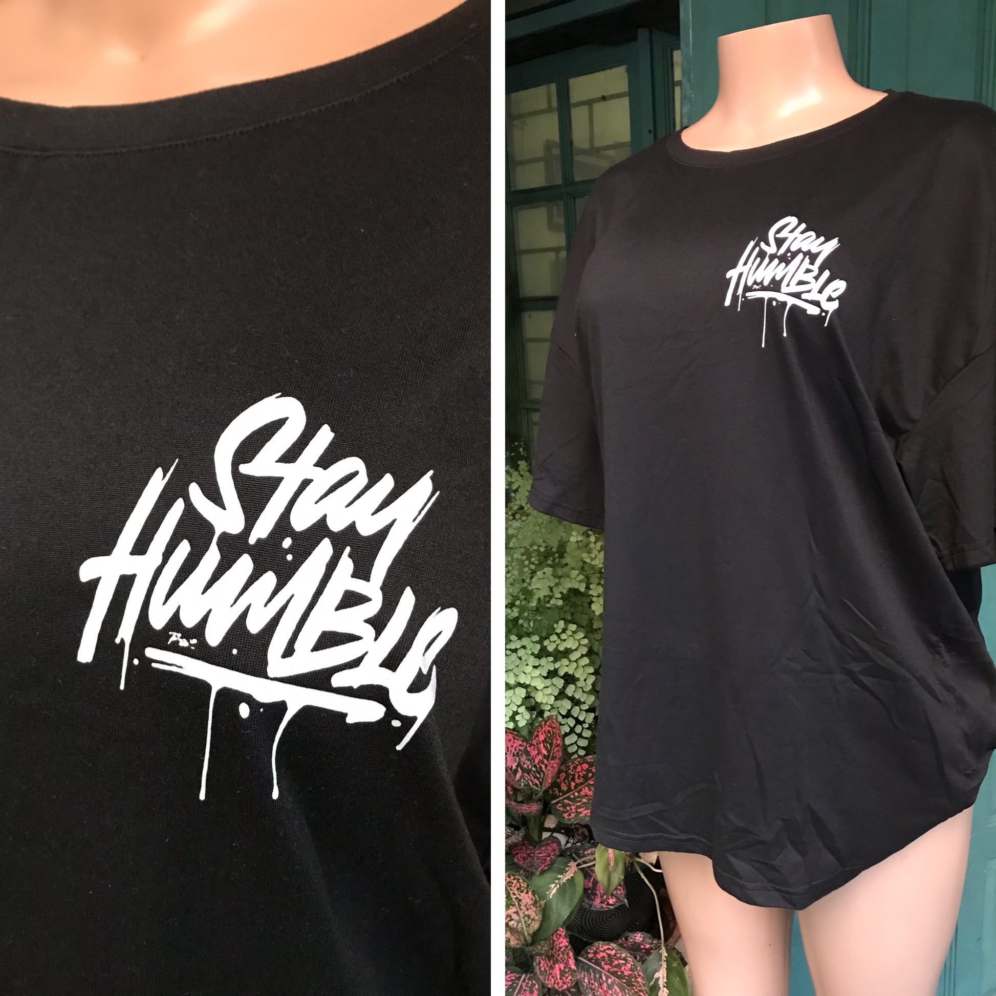 New 'Stay Humble' Black Graphic Tee ;;; (/xl) 2X ...