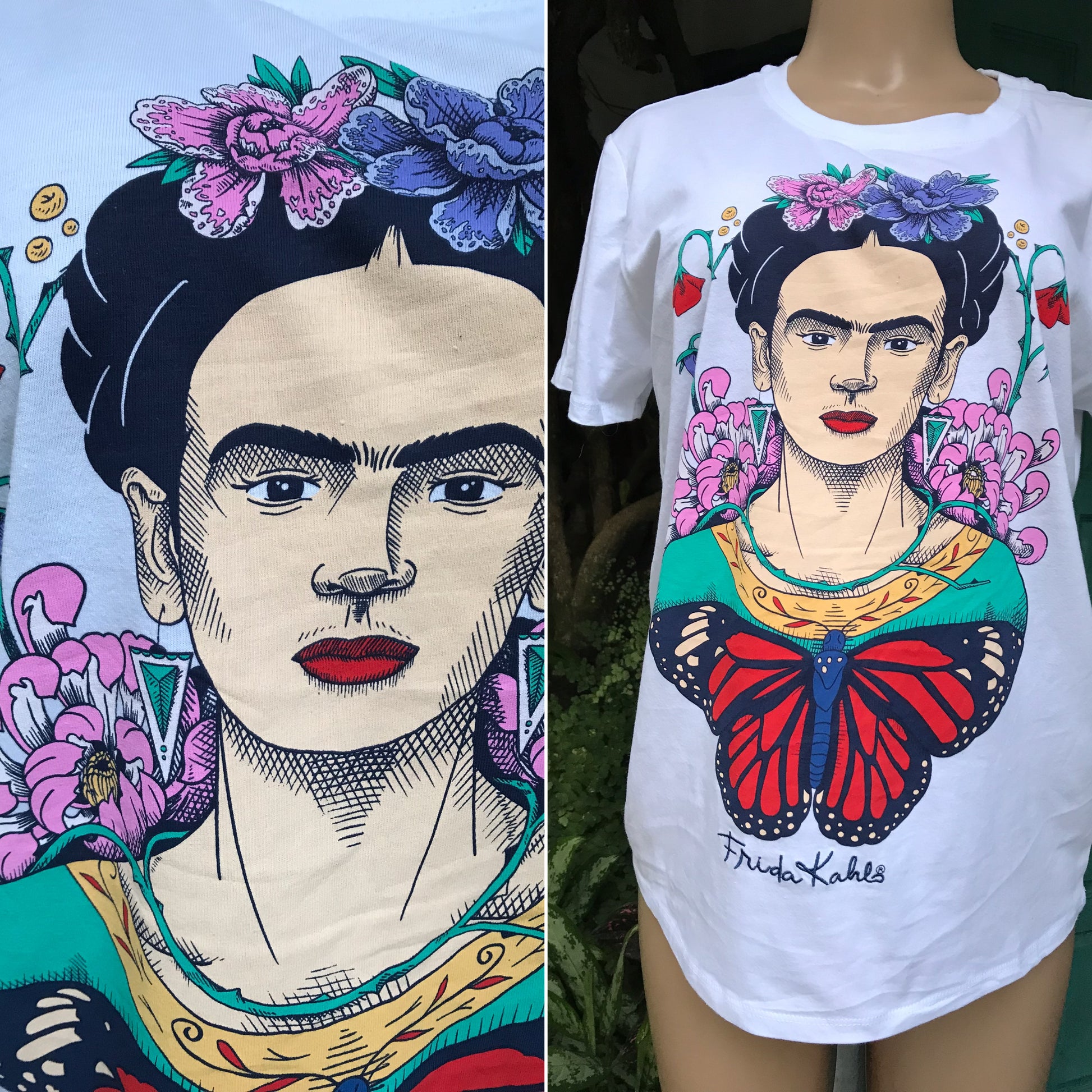 New Frida Kahlo Graphic Tee ;;; cotton ...  L ,,,