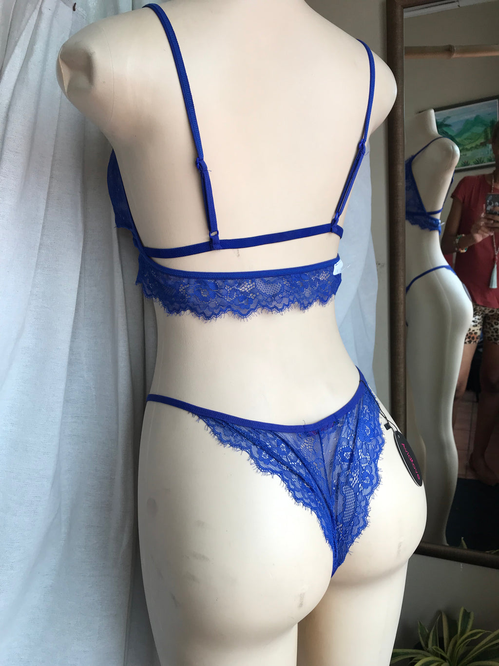 New blue lace lingerie set. s & /xl