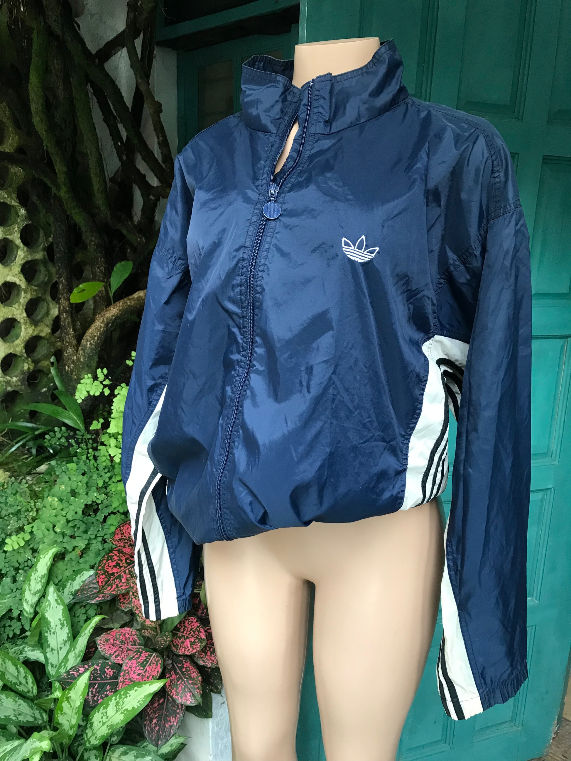 Adidas blue wind breaker unisex