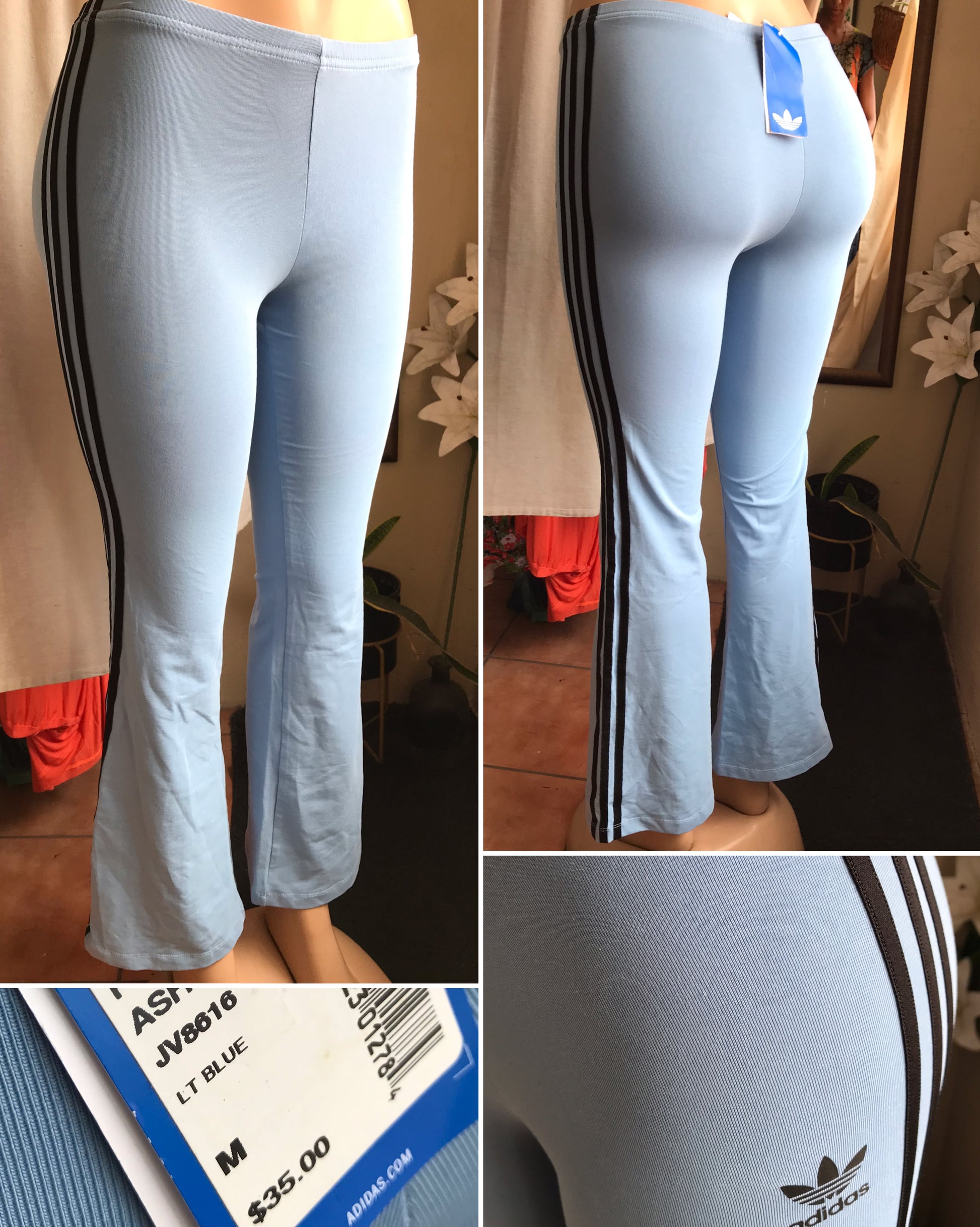 New Tag Adidas blue bell foot leggings ::: s to M