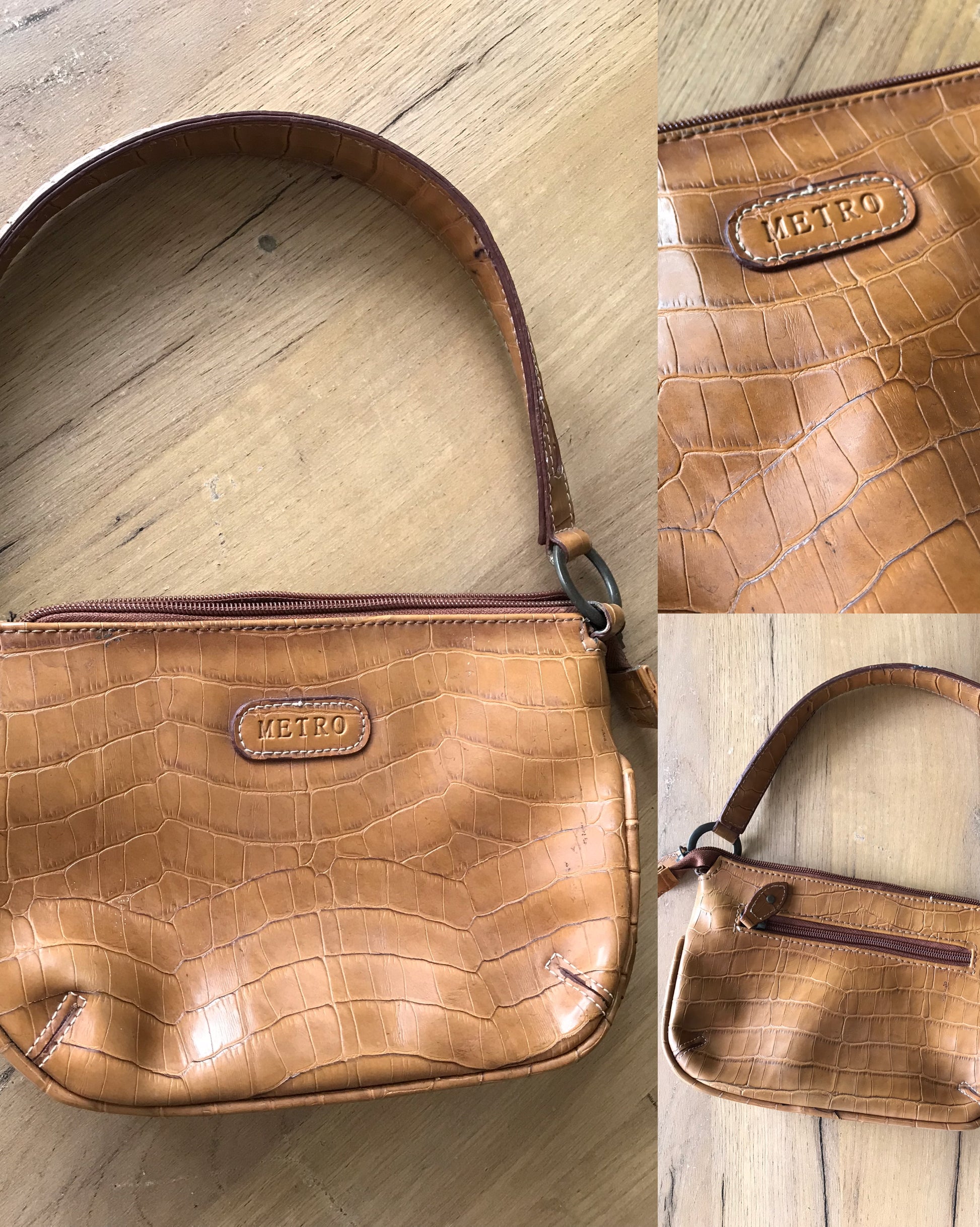 light brown snakeskin mini bag