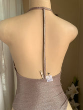 Load image into Gallery viewer, New Tag metallic deep V bodysuit with T exposed back detail ...s-m
