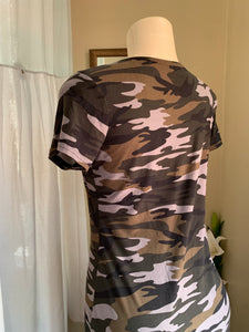 Camo essential T-shirt maxi dress. one size fits all /xl