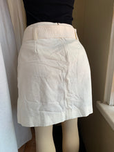 Load image into Gallery viewer, MNG new cream denim skirt with tie belt M
