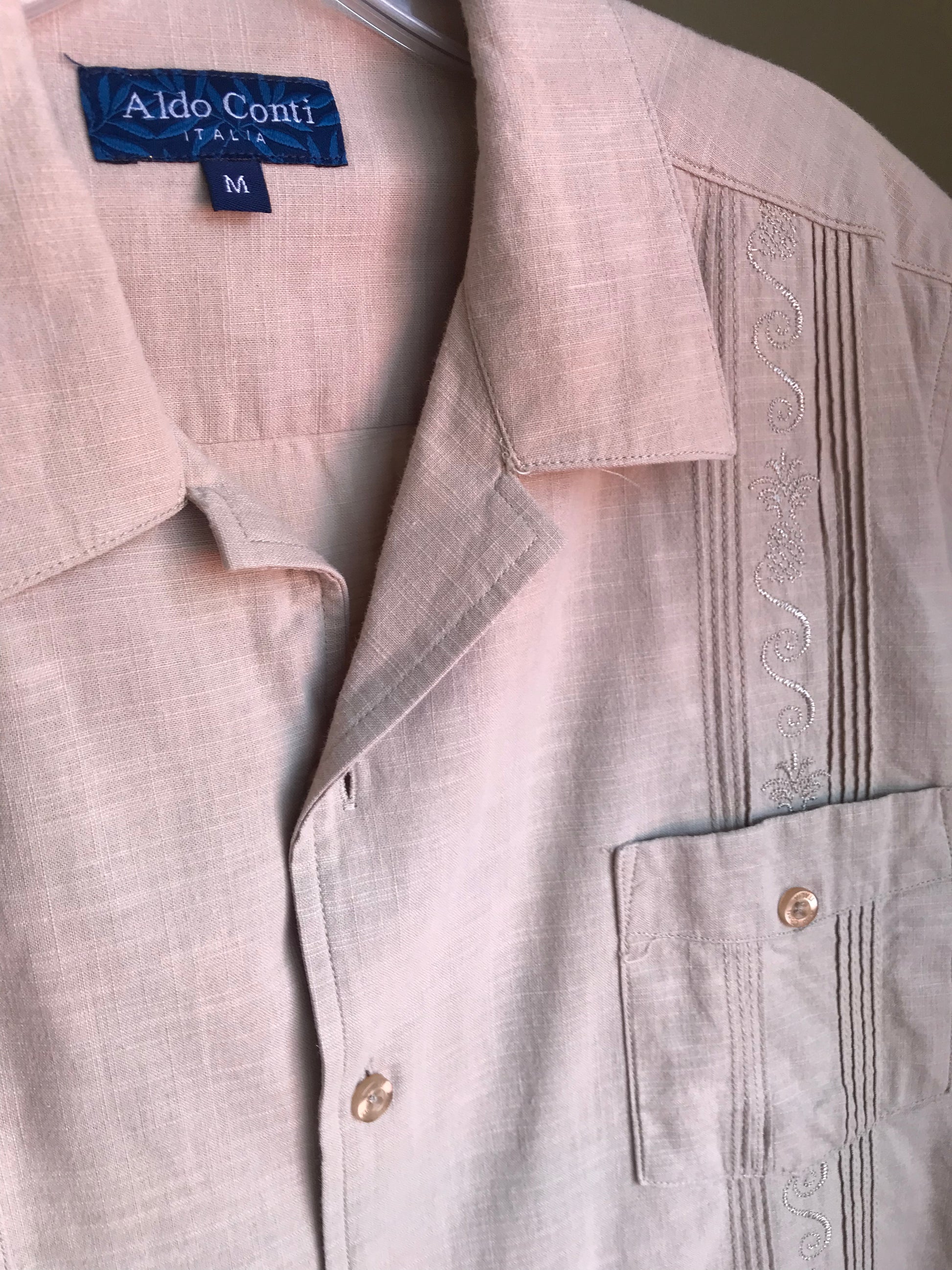 Men's Sand Linen bush jacket shirt . M