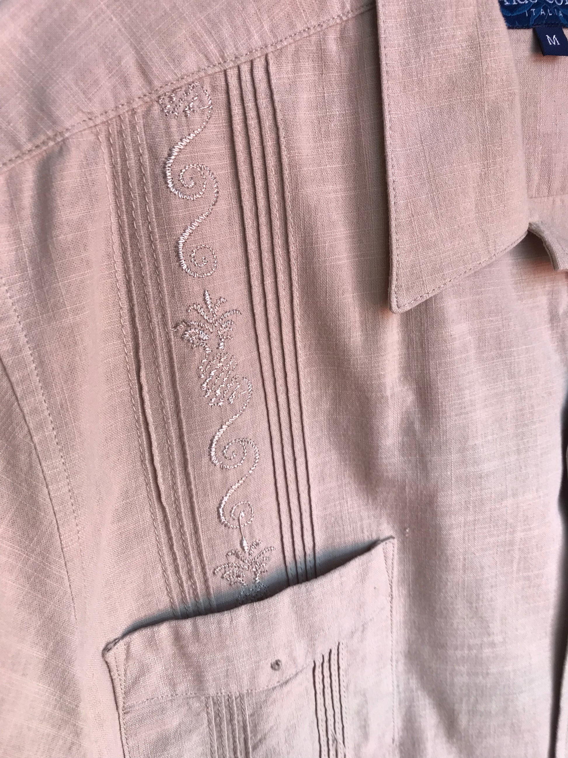 Men's Sand Linen bush jacket shirt . M