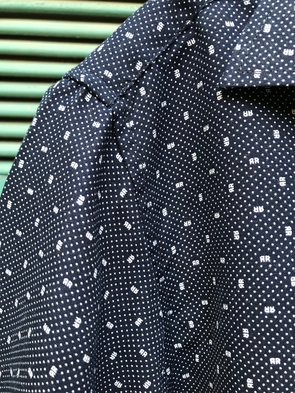 navy mens print shirt m
