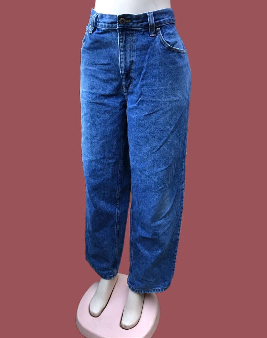 vintage wide leg mom jeans blue W38 ::: plus / XL
