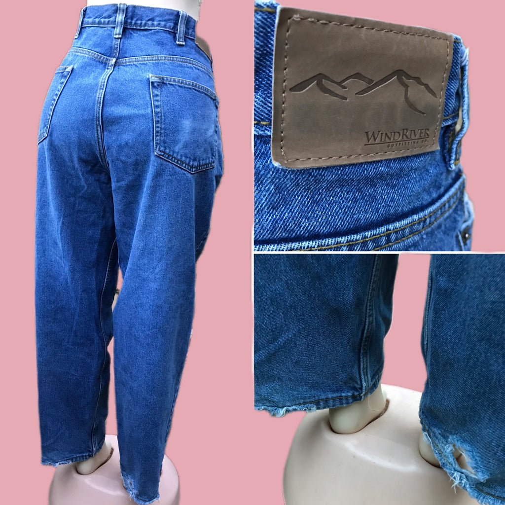 vintage wide leg mom jeans blue W38 ::: plus / XL