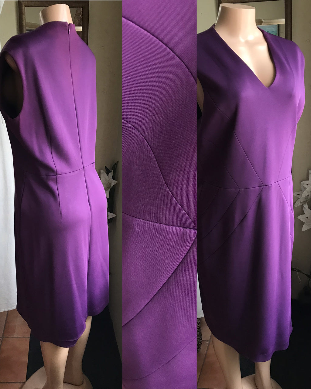 purple professional dress stretch plus /2x
