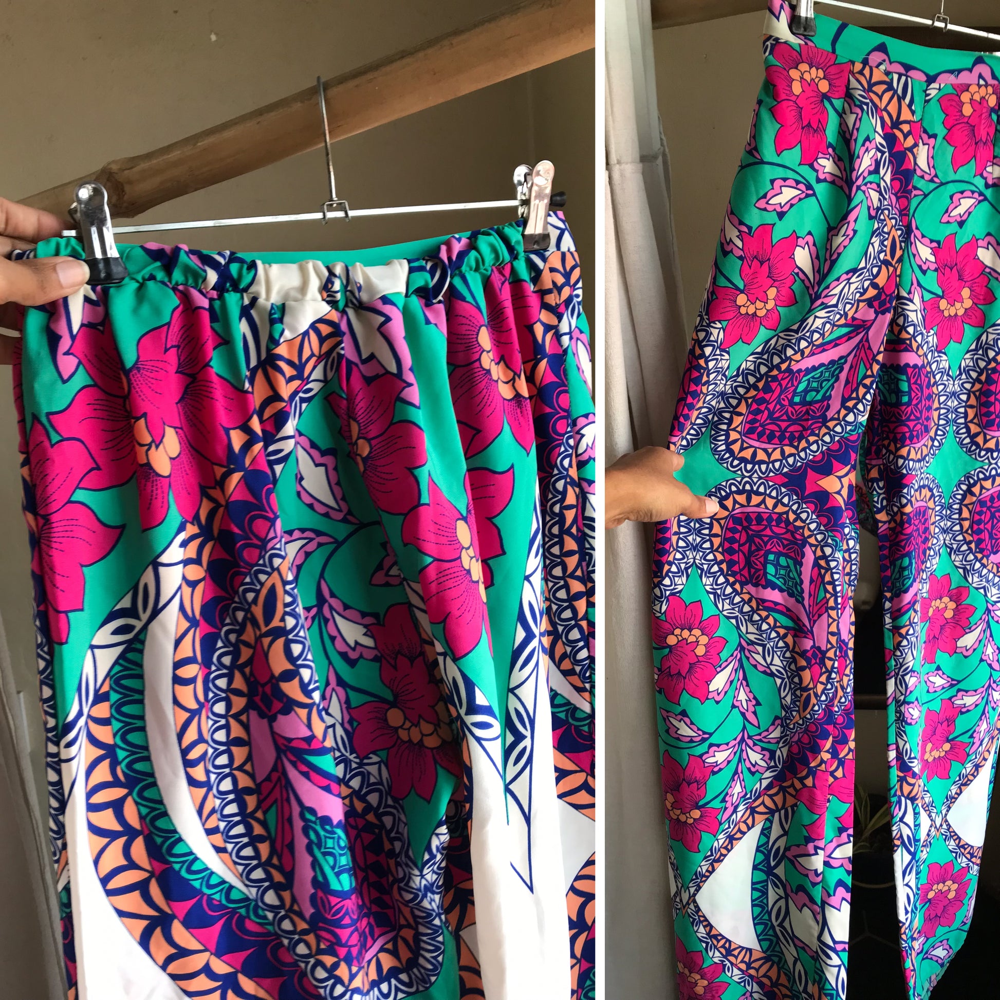 Vibrant pattern loose pants ::: s