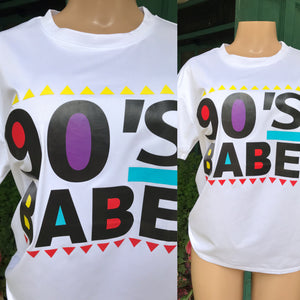 New 90s Babe Graphic Tee White ;;; /XL