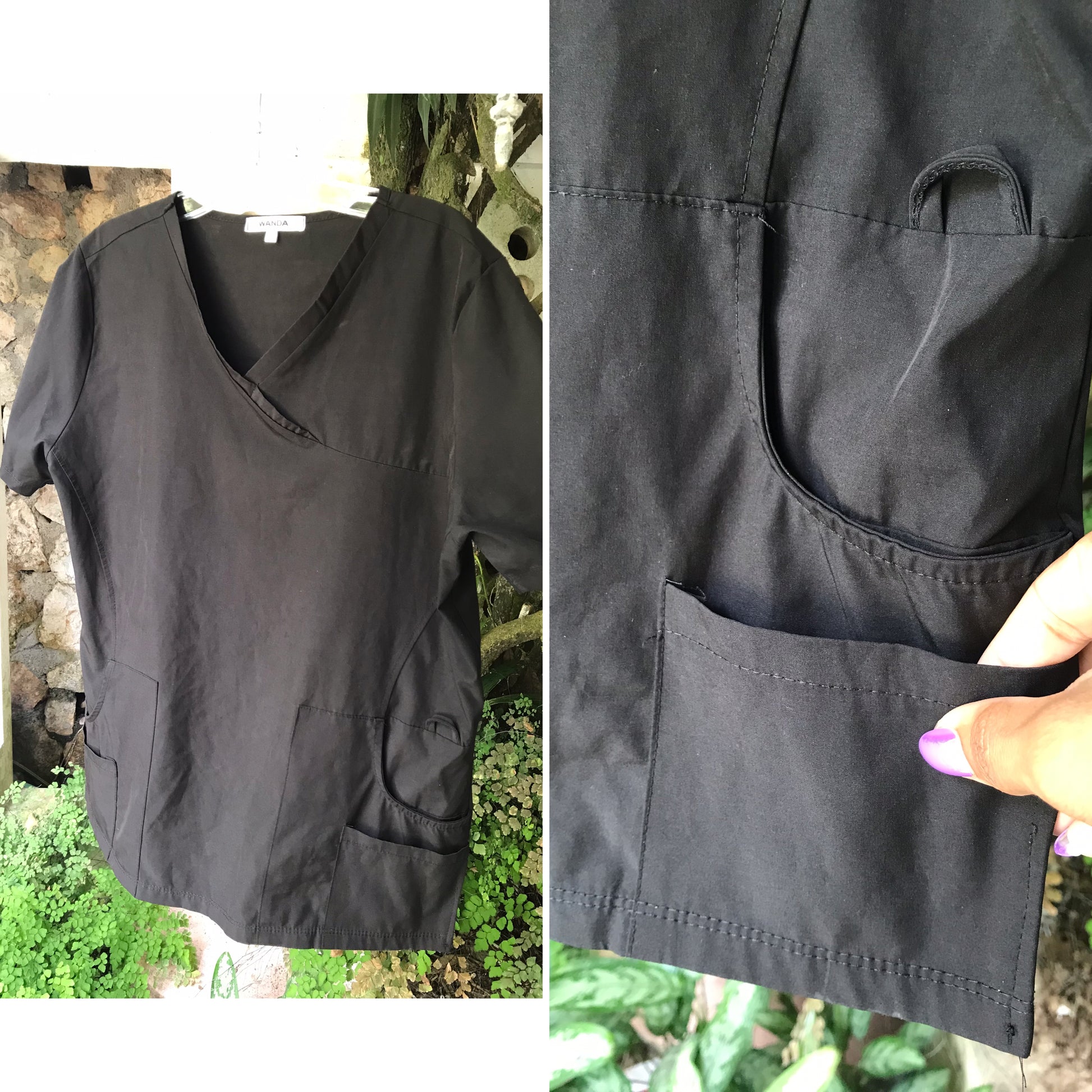 New Black scrubs top... m