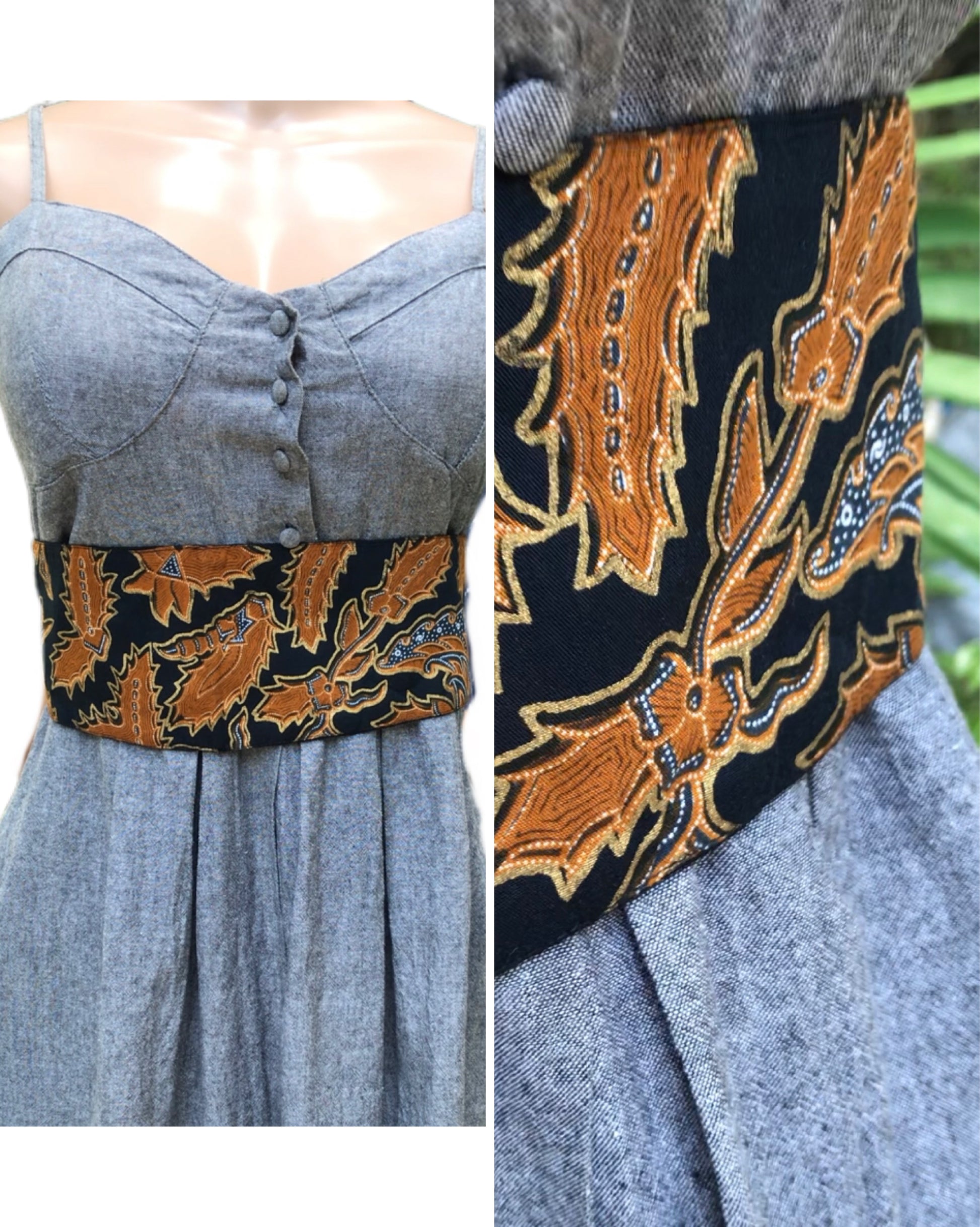 African print cloth belt *** one size fits most (adjustable) currently set to W38/ plus XL