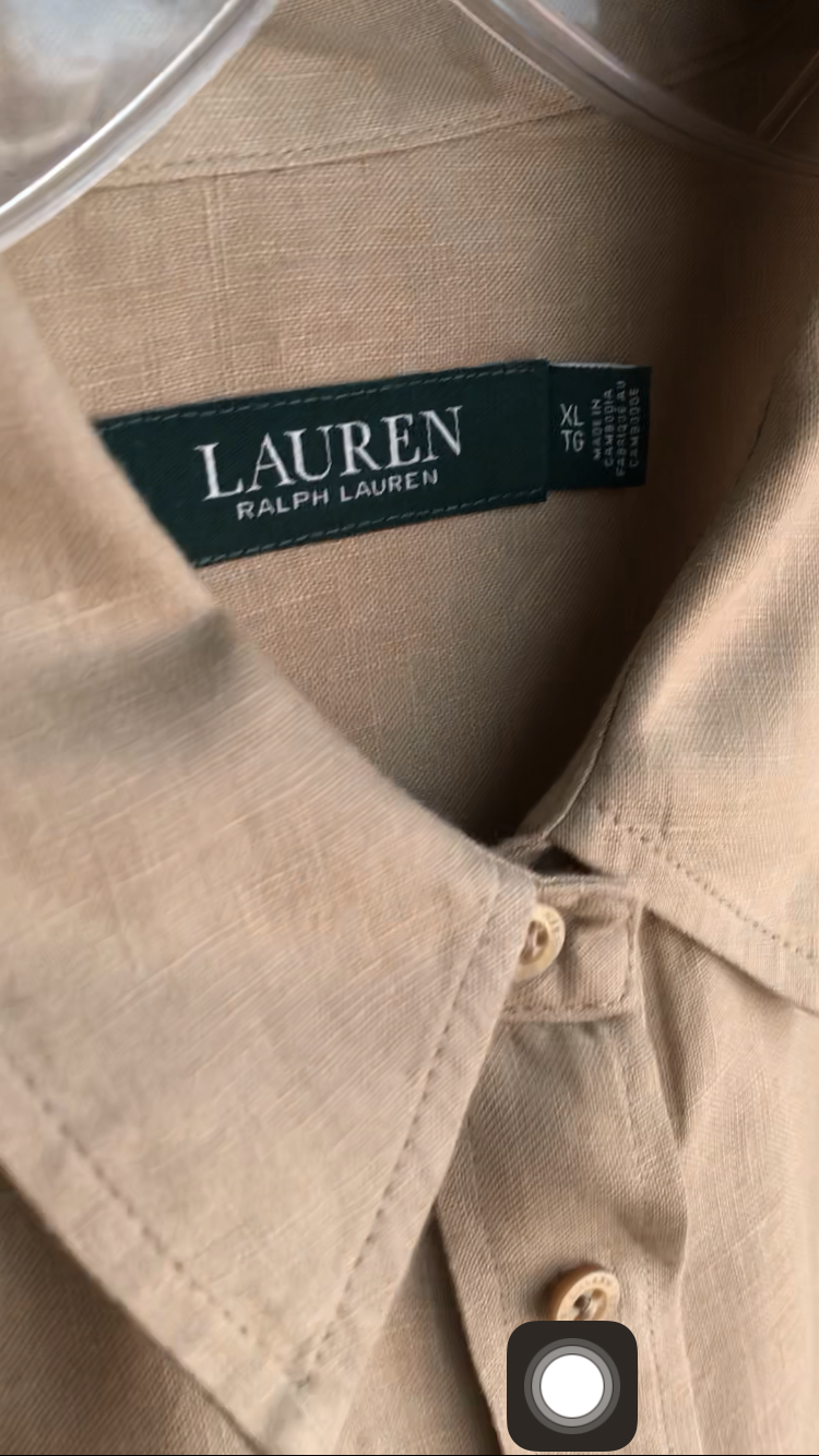 Ralph Lauren sand linen shirt /xl
