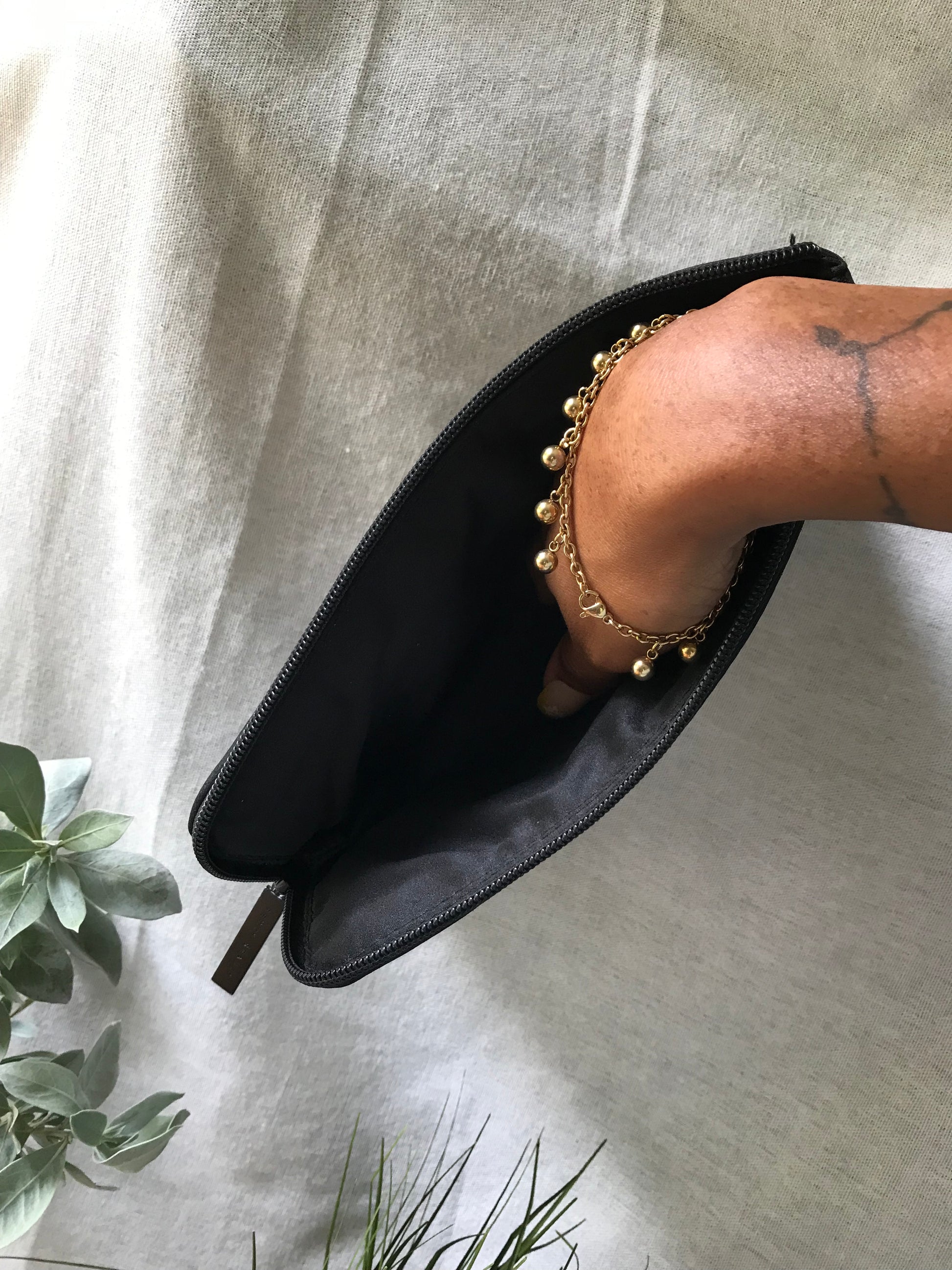 Fenty Beauty Black Clutch/Makeup Bag *** Padded