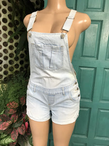 Light wash overall shorts ~~~ small to medium / size 8