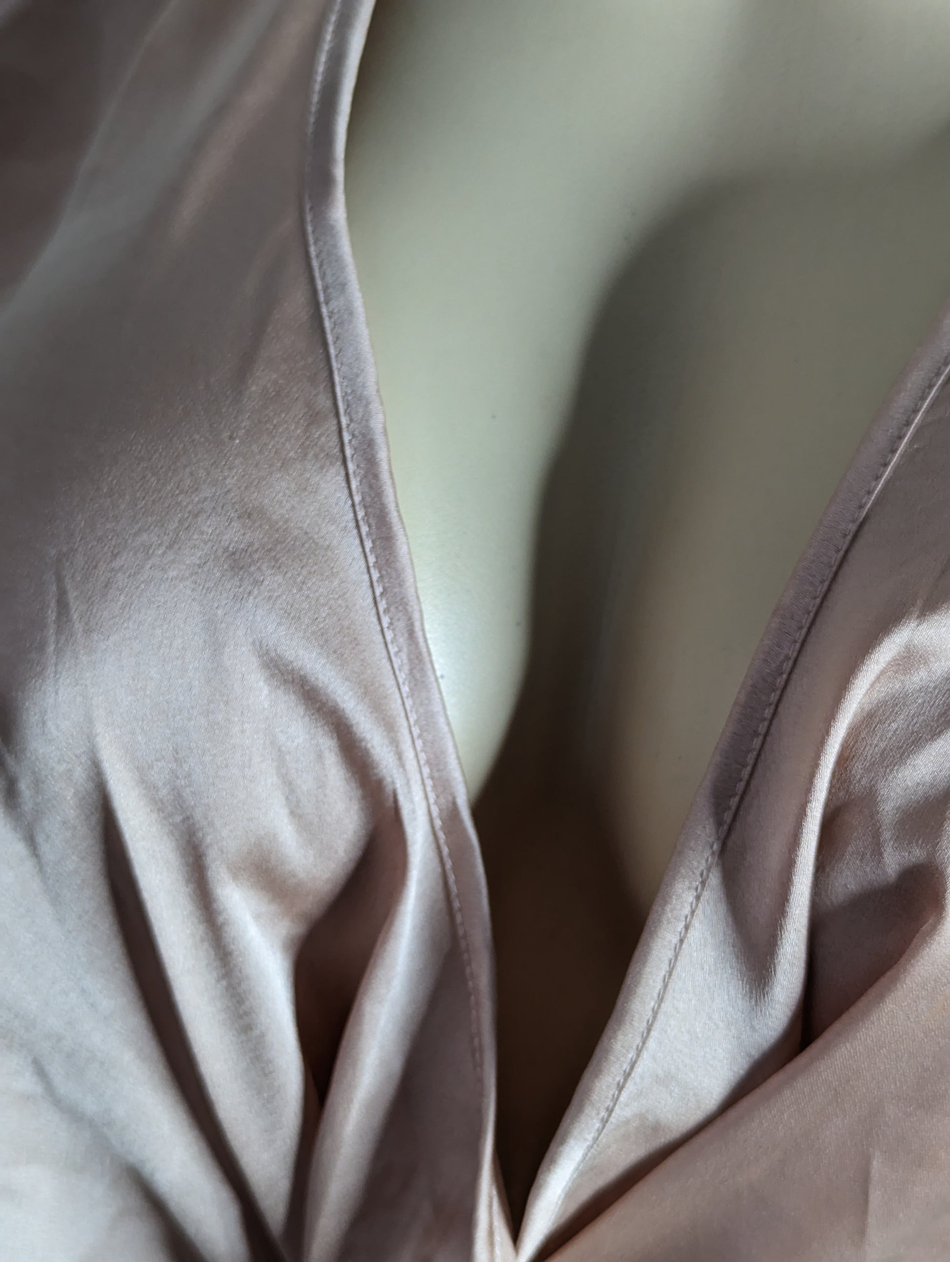 Champagne silky date night dress • s