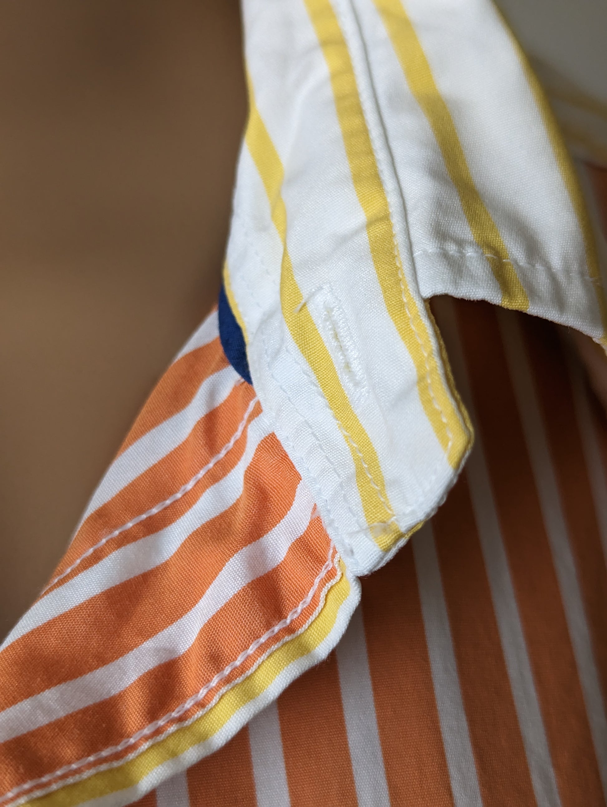 Ralph Lauren retro Candy Color block Stripe Button Shirt Mens. M ... +++ ^^^