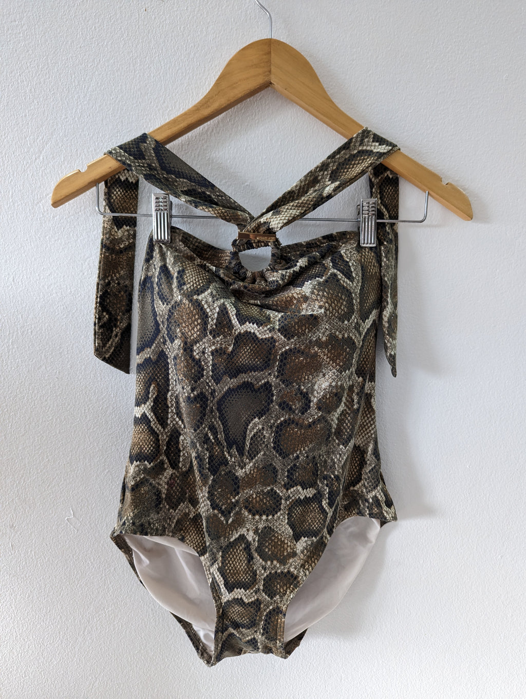 Like new Michael Kors Snakeskin one piece swim suit size 8 / m