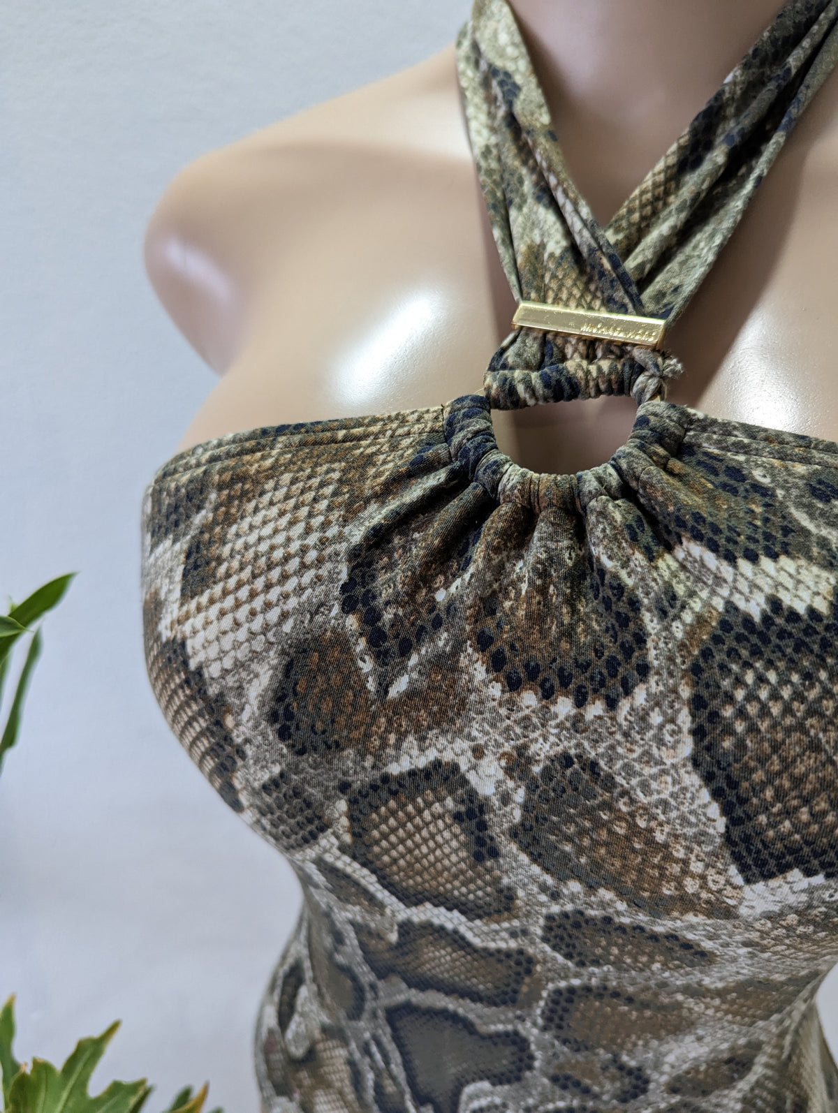 Like new Michael Kors Snakeskin one piece swim suit size 8 / m