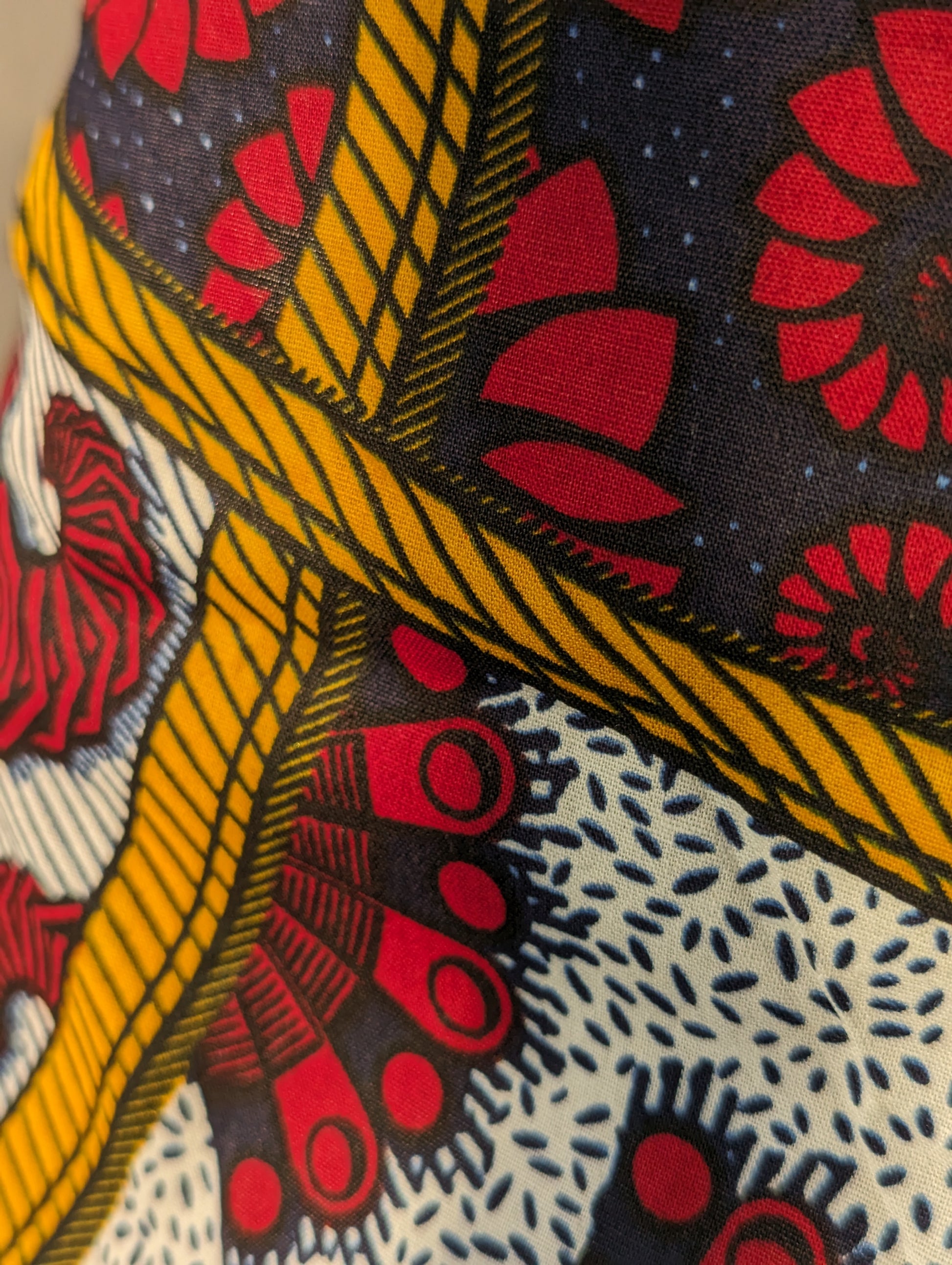 African balloon print pants high waist :::  M