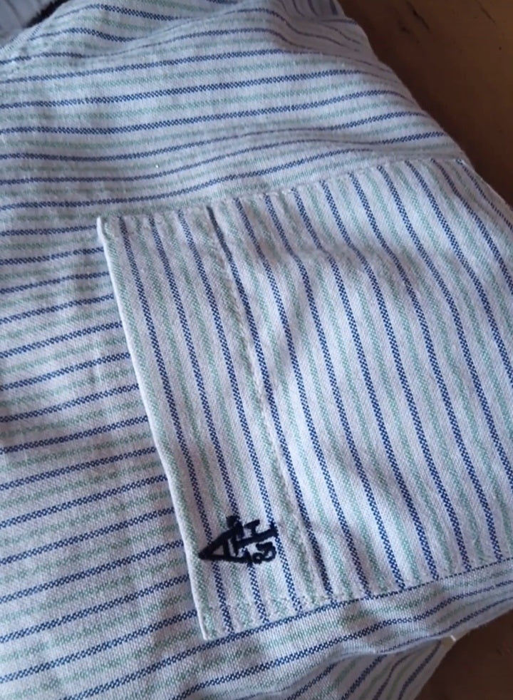 Abercrombie Blue stripe button shirt