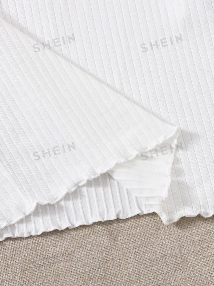 SHEIN white Ribbed spaghetti Dress EZwear M