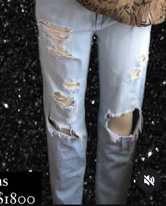 distressed boyfriend jeans