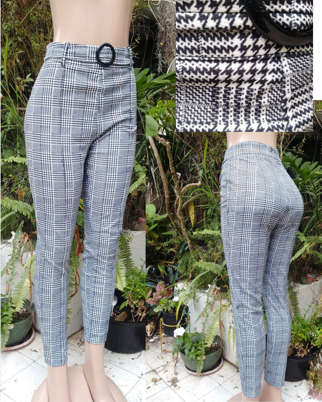high waist houndstooth professional pants ::: m