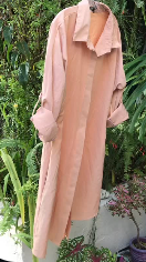 cream shirtdress conceal button cuffed XL